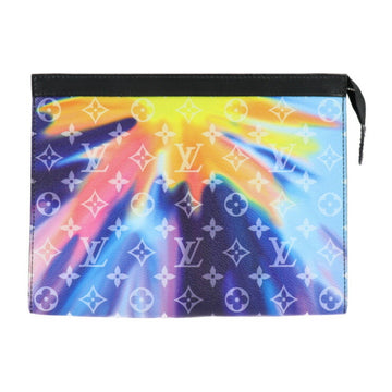 LOUIS VUITTON Men's Canvas Travel Pouch by Iconic Designer in Multicolour