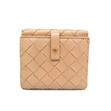 BOTTEGA VENETA Women's Leather Intrecciato Wallet in Excellent Condition in Beige