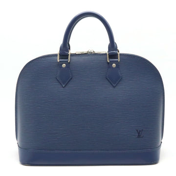 LOUIS VUITTON Women's Blue Leather Handbag with Timeless Elegance in Blue
