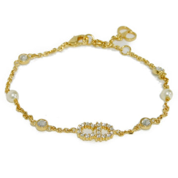 CHRISTIAN DIOR Women's Gold Metal Charm Bracelet with Intricate Details in Gold