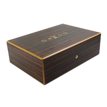 LOUIS VUITTON Unisex Mahogany Cigar Chest with Monogram Pattern in Brown