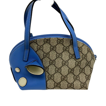 GUCCI Women's Blue PVC Leather Handbag with Elegant Design in Blue