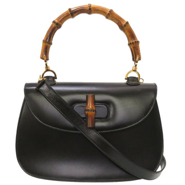 GUCCI Women's Timeless Leather Handbag with Shoulder Strap in Black