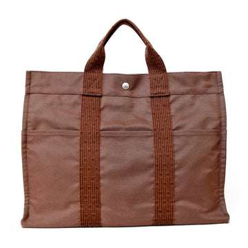 Hermes Unisex Durable Nylon Tote Bag in Brown