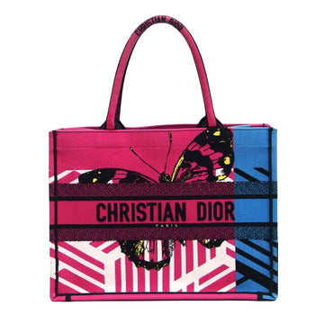 CHRISTIAN DIOR Women's Butterfly Canvas Tote Bag in Pink