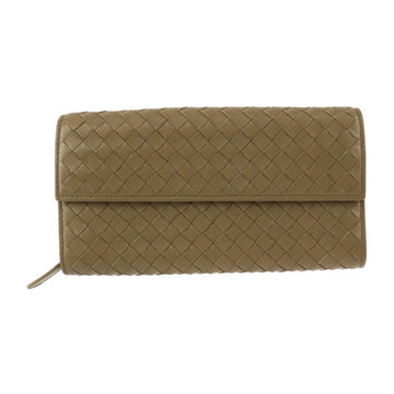 BOTTEGA VENETA Unisex Leather Intrecciato Wallet with Timeless Design in Brown