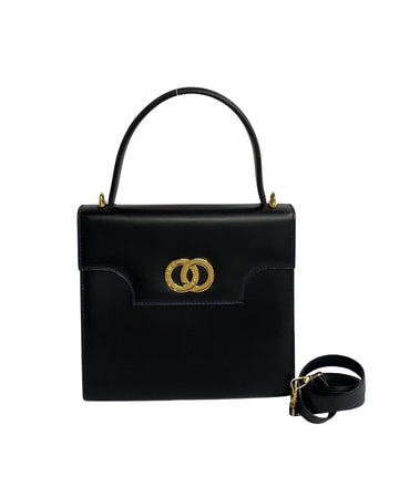 CELINE Women's Black Leather Handbag in Excellent Condition in Black