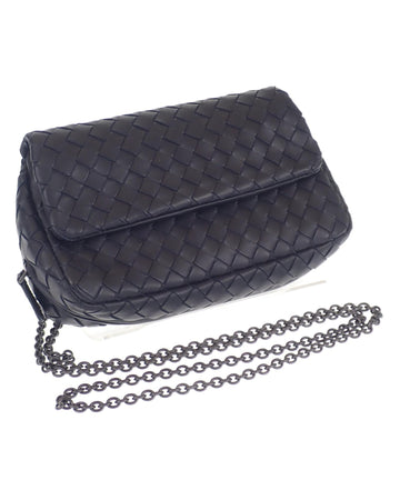 BOTTEGA VENETA Women's Intrecciato Leather Crossbody Bag in Black