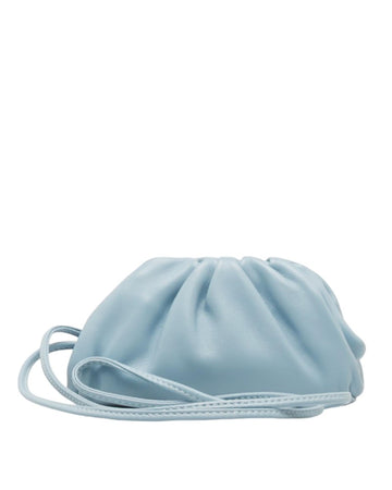BOTTEGA VENETA Women's Blue Leather Mini Pouch Bag in Excellent Condition in Blue