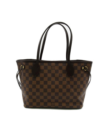 LOUIS VUITTON Women's Authentic Pre-Owned Damier Ebene Neverfull PM Bag in Brown