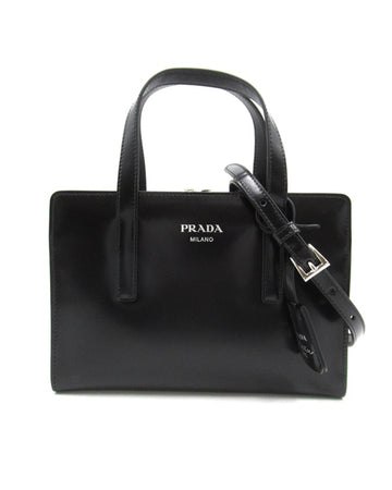 PRADA Women's Top Handle Black Re-edition Tote Bag by in Black