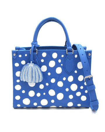 LOUIS VUITTON Women's Blue Yayoi Kusama OnTheGo PM Bag in Excellent Condition in Blue