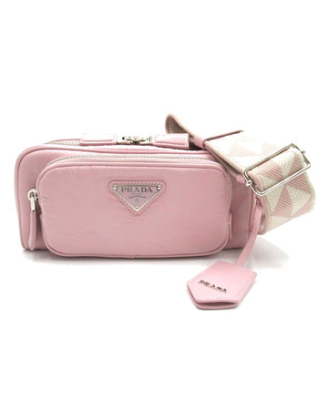 PRADA Women's Multi-Pocket Pink Shoulder Bag by in Pink
