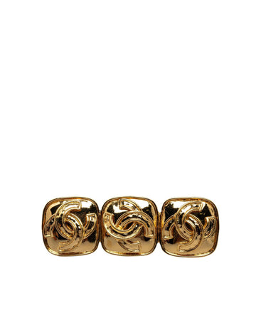 CHANEL Women's Gold Triple CC Brooch - 2.36-7.21 inches in Gold