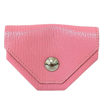 Hermes Women's Compact Leather Coin Purse in Pink by Hermes in Pink