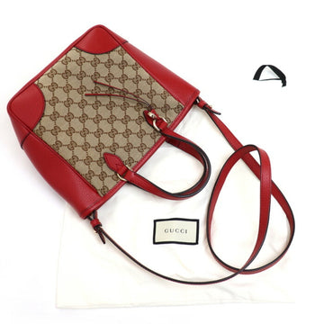 GUCCI Women's Elegant Canvas Handbag with Shoulder Strap in Red