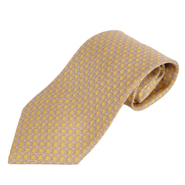 Hermes Men's Elegant Yellow Silk Cravat for Men by Hermes in Yellow