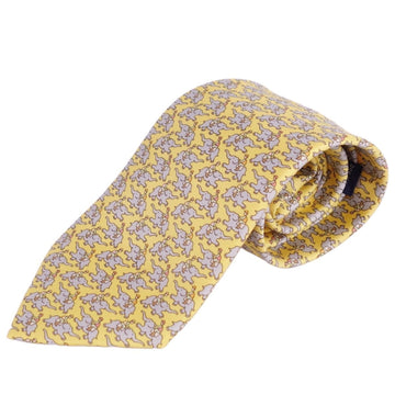 Hermes Men's Luxurious Silk Gray and Yellow Cravat for Men by Hermes in Multicolour