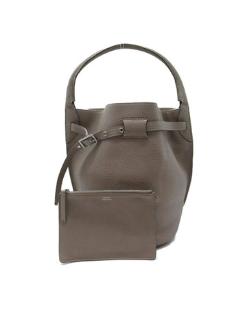 CELINE Women's Leather Bucket Bag - Grey in Grey
