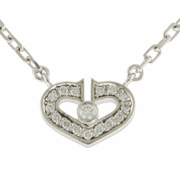 CARTIER Women's Elegant White Gold Necklace with Sparkling Diamonds in White