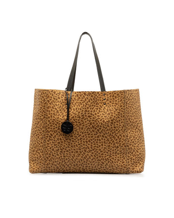 BOTTEGA VENETA Women's Leopard Print Intrecciato Tote Bag in Brown