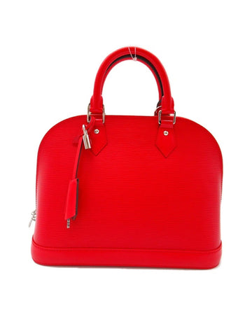 LOUIS VUITTON Women's Red Epi Alma PM Designer Handbag in Excellent Condition in Red
