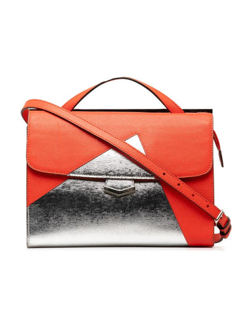 FENDI Women's Leather Demi Jour Bag in Orange by in Orange
