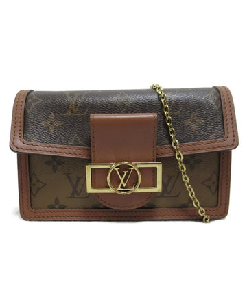 LOUIS VUITTON Women's Monogram Reverse Mini Dauphine Bag in Excellent Condition in Brown
