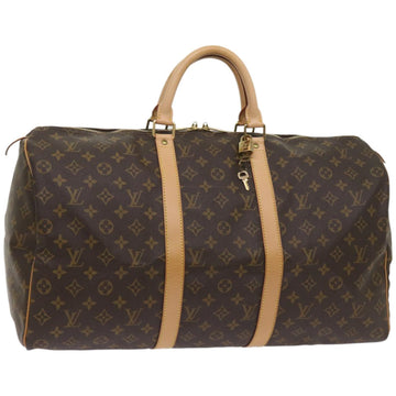 LOUIS VUITTON Unisex Luxury Monogram Canvas Travel Bag with Dust Bag and Key Set in Brown