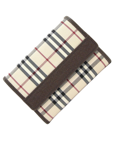 Burberry Women's Timeless Check Canvas Wallet in Beige