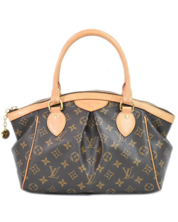 Louis Vuitton Women's Durable Brown Canvas Handbag for Everyday Elegance in Brown