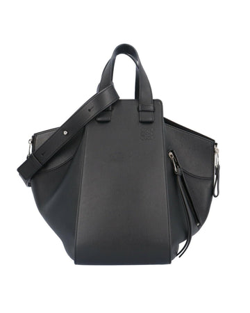 Loewe Women's Versatile Black Leather Shoulder Bag by Renowned Designer in Black
