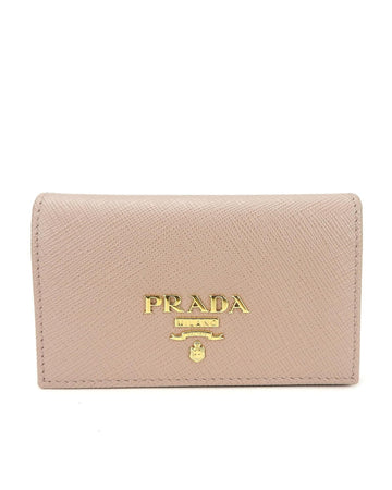 Prada Women's Leather Wallet with Timeless Design in Pink