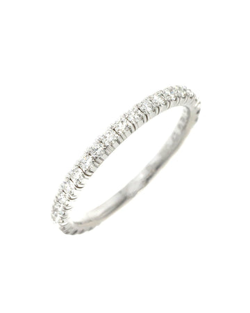 Cartier Women's Radiant Diamond White Gold Eternity Ring in Silver