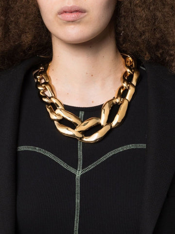 Chunky Gold Curb Chain Necklace