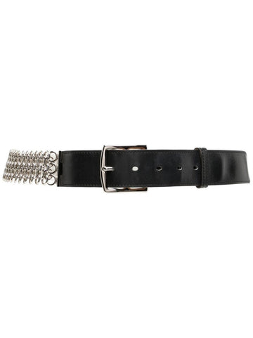 Mesh Chain Leather Belt