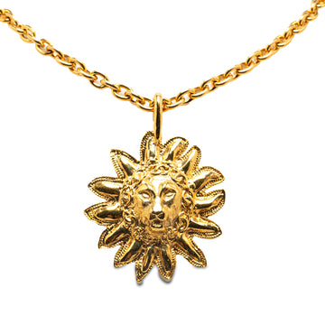 CHANEL Leo Lion Sun Medallion Necklace Costume Necklace