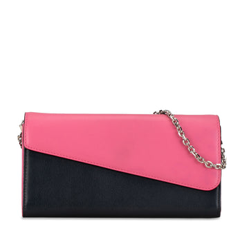 DIOR Bicolor Calfskin Wallet On Chain Handbag