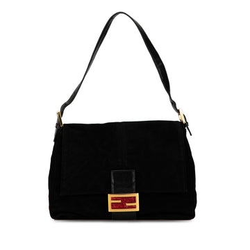 FENDI Suede Mamma Forever Shoulder Bag