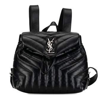 SAINT LAURENT Small Quilted Leather Loulou Backpack