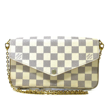 LOUIS VUITTON Damier Azur Pochette Felicie Crossbody Bag