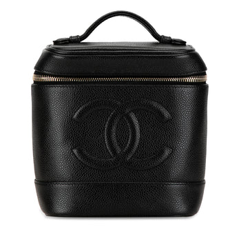 CHANEL CC Caviar Vanity Case Vanity Bag