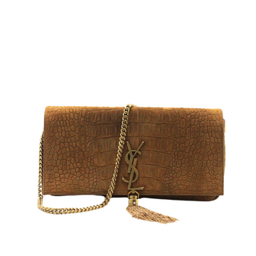 Kate 99 Tassel Flap Bag with Crocodile Emboss