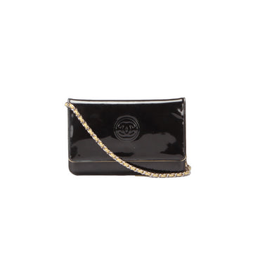 CHANEL Patent Leather Chain Flap Bag