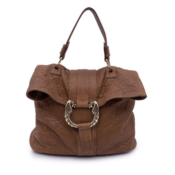 Bulgari Bvlgari Light Brown Leather Leoni Tote Bag Handbag