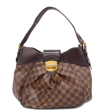 LOUIS VUITTON Shoulder Bag Damier Sistine MM N41541 Ebene Ladies