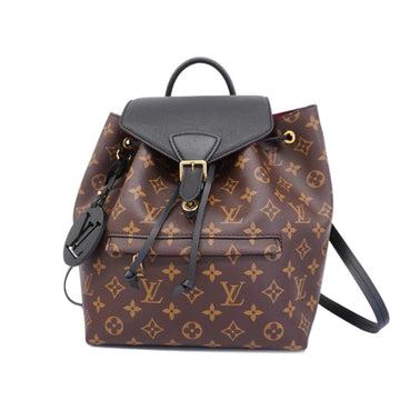 LOUIS VUITTON Backpack Monogram Montsouris NM PM M45515 Brown Black Women's