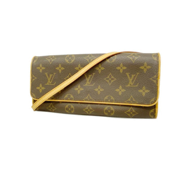 LOUIS VUITTON Shoulder Bag Monogram Pochette Twin GM M51852 Brown Women's