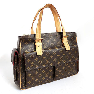 LOUIS VUITTON LOUISVUITTON Monogram Multiple Cite Bag M51162 Handbag Tote Women's Brown Canvas Tanned Leather Backpack