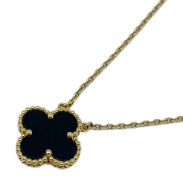 VAN CLEEF & ARPELS Alhambra Necklace Shell K18YG Black Gold Women's